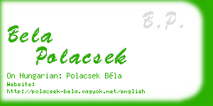 bela polacsek business card